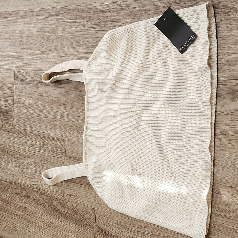 NWT SZ18/20 ELOQUII CREAM SWEATER TANK